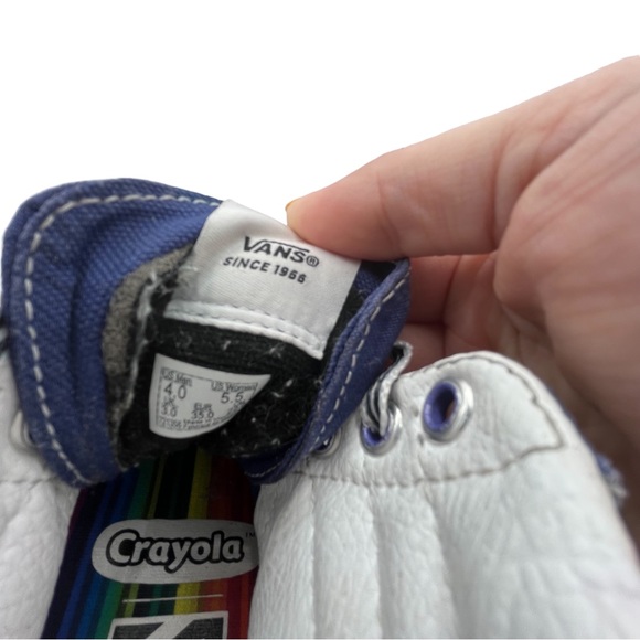 Vans x Crayola Sk8-Hi Mash Up Melt Skate Shoe - Multicolour Size 4 - Picture 6 of 7